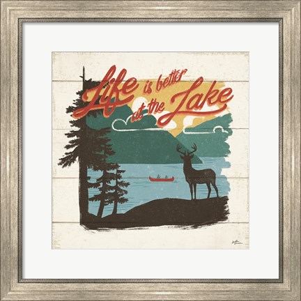 Framed Vintage Lake IV Print