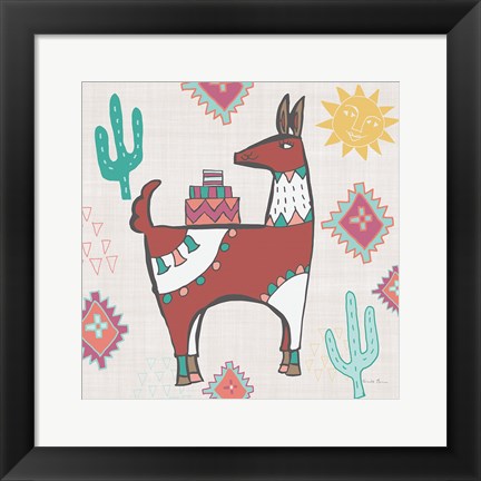 Framed Playful Llamas IV Print