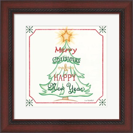 Framed Tree and Happy New Year Print
