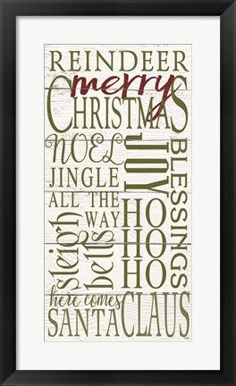 Framed Merry Christmas Print