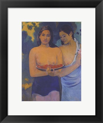 Framed Two Women from Tahiti Print
