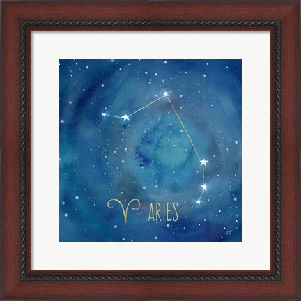 Framed Star Sign Aries Print