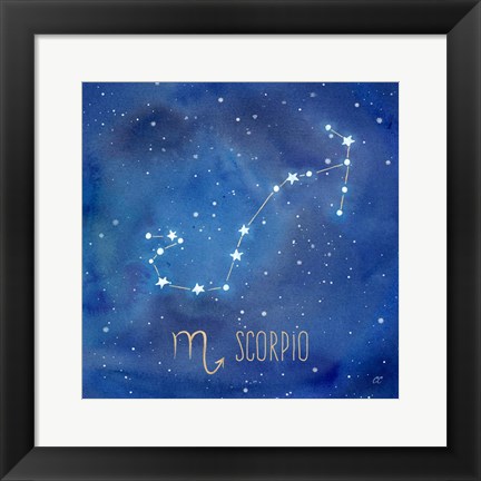 Framed Star Sign Scorpio Print