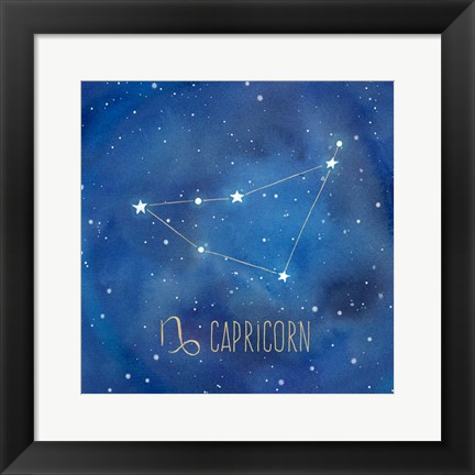 Framed Star Sign Capricorn Print