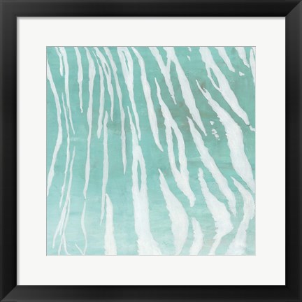 Framed Soft Animal Prints Blue Tiger Print