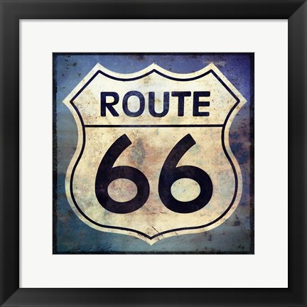 Framed Route 66 Sign Print