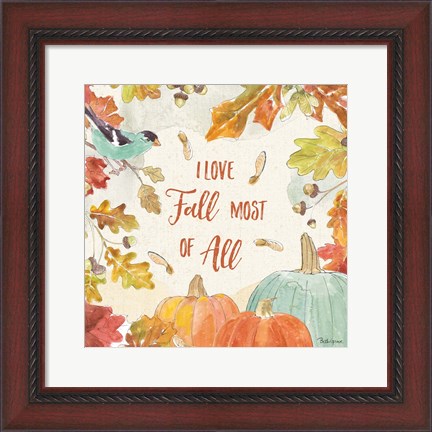Framed Falling for Fall III Print