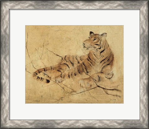 Framed Global Tiger Light Crop Print