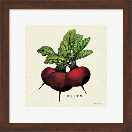 Framed Linen Vegetable I v2 Print