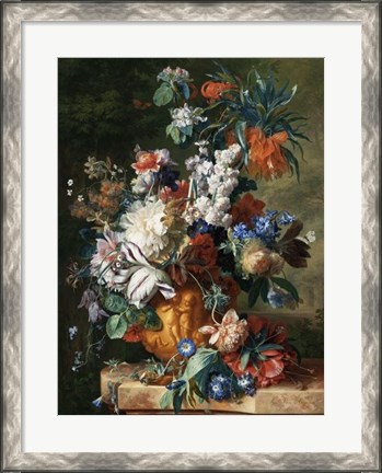Framed Jan van Huysum, Bouquet of Flowers in an Urn Print