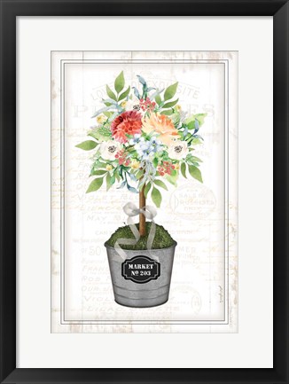 Framed Floral Topiary Print