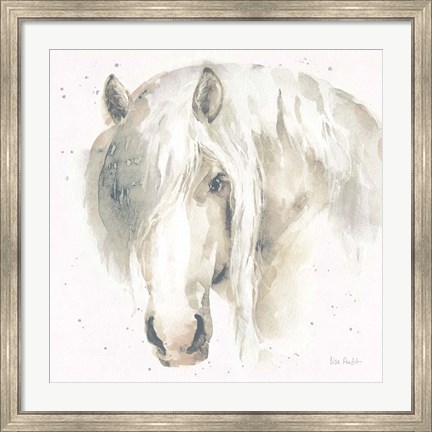 Framed Farm Friends VI Neutral Print