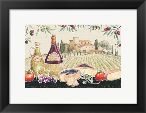 Framed Tuscan Flavor I Print