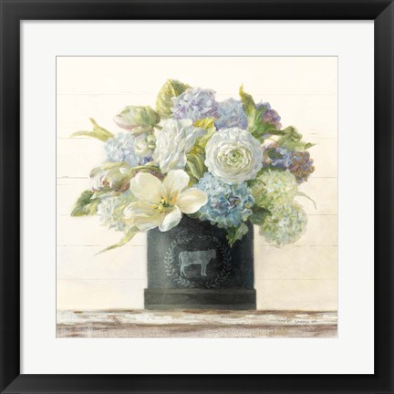 Framed Tulips in Hatbox Shiplap Print