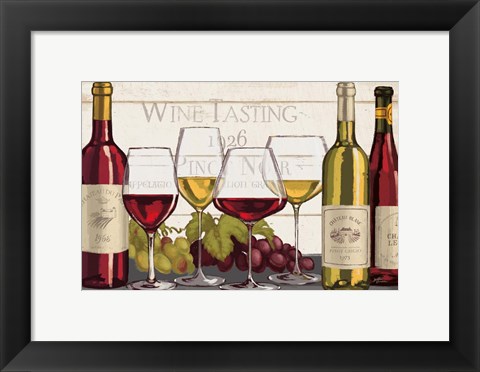 Framed Wine Tasting I Print