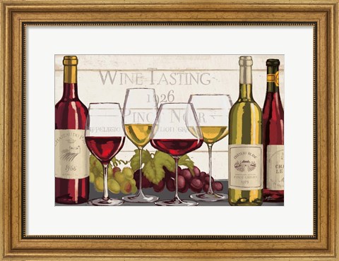 Framed Wine Tasting I Print