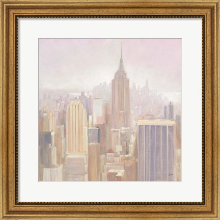 Framed Manhattan in the Mist Print