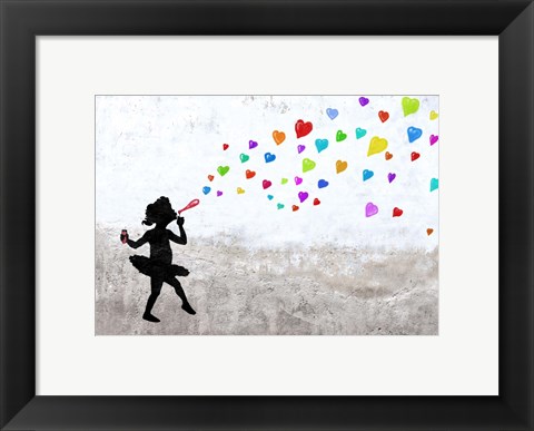 Framed Love Bubbles Print