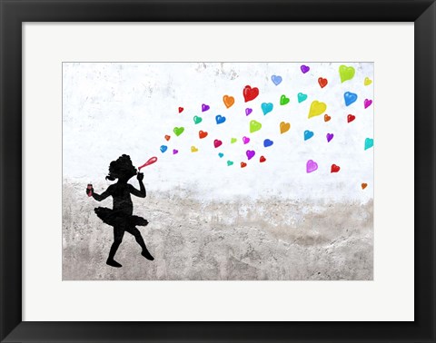 Framed Love Bubbles Print