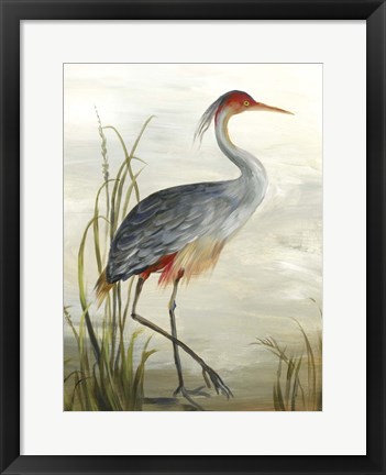 Framed Grey Heron Print