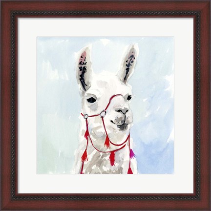 Framed Watercolor Llama I Print
