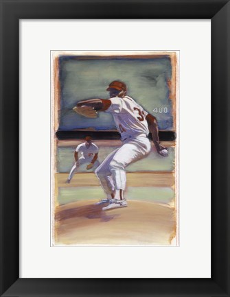 Framed Baseball I Print