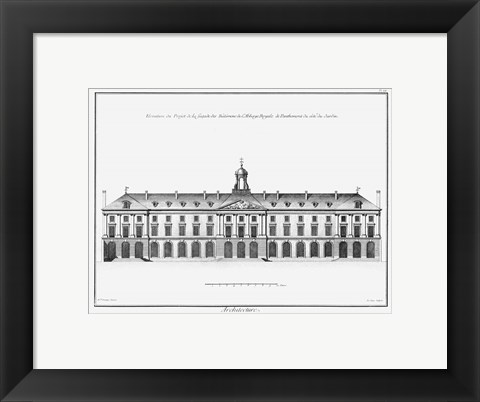 Framed Architectural Elevation II Print