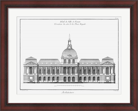 Framed Architectural Elevation III Print