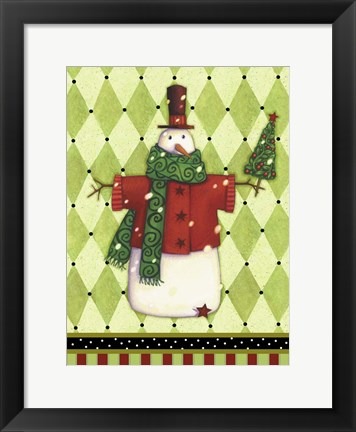 Framed Harlequin Christmas III Print