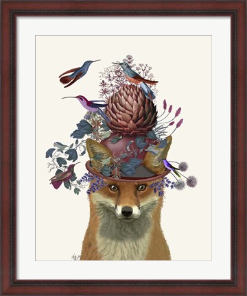 Framed Fox Birdkeeper with Artichoke Print