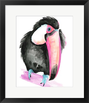 Framed Technicolor Toucan I Print