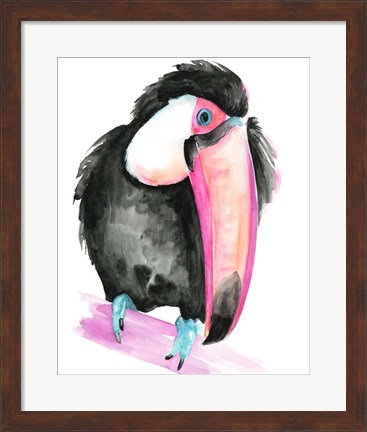 Framed Technicolor Toucan I Print