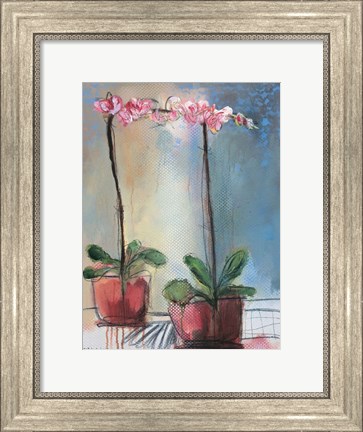 Framed Orchid and Lace I Print