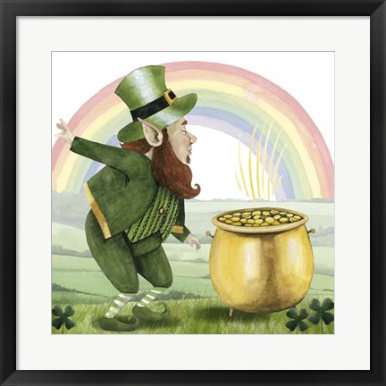 Framed Leprechaun&#39;s Rainbow II Print