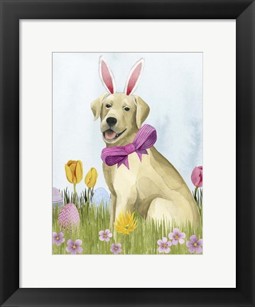 Framed Puppy Easter I Print