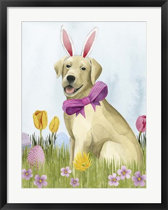 Framed Puppy Easter I Print