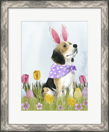 Framed Puppy Easter II Print