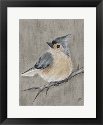 Framed Winter Bird I Print