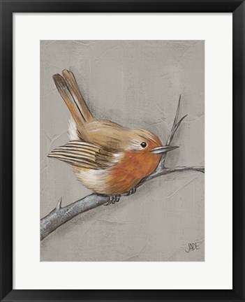 Framed Winter Bird II Print