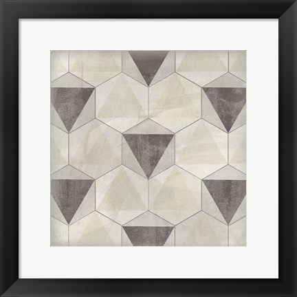 Framed Hexagon Tile II Print