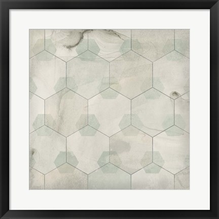 Framed Hexagon Tile III Print