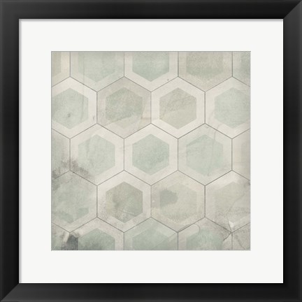 Framed Hexagon Tile VII Print