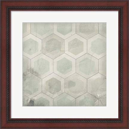 Framed Hexagon Tile VII Print