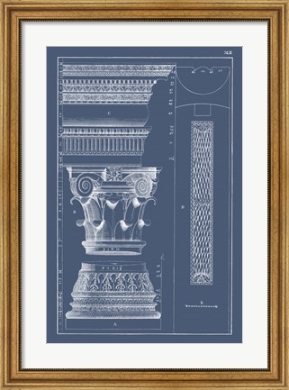 Framed Column &amp; Cornice Blueprint I Print