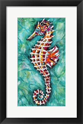 Framed Radiant Seahorse II Print