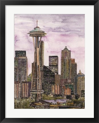 Framed US Cityscape-Seattle Print