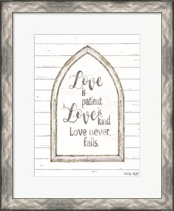 Framed Love is Patient Arch Print