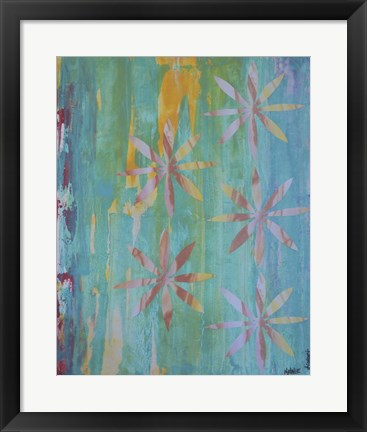 Framed Stained Glass Blooms II Print