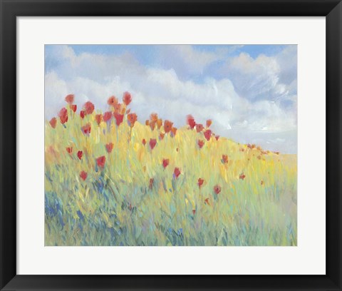 Framed Summer Breeze Meadow I Print