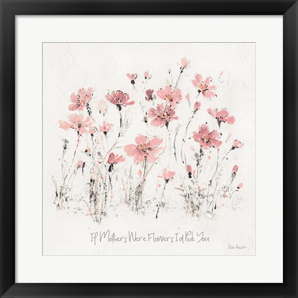 Framed Wildflowers III Pink Mothers Print